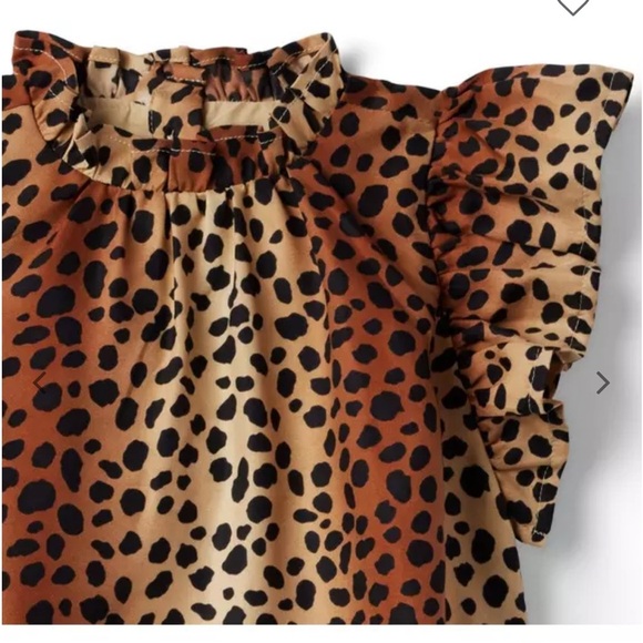 Janie & Jack Leopard Print Kids Top Girls 10 - Picture 3 of 6